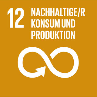 Das Bild zeigt das Symbol für nachhaltigen Konsum und Produktion. Es verdeutlicht den Fokus auf Ressourcenschonung und Kreislaufwirtschaft.